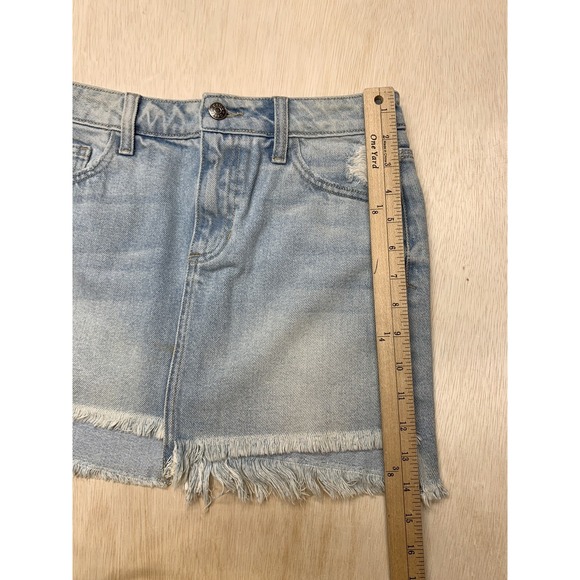 Women's Blue Cello Jeans‎ Asymmetrical Waist Short Denim Skirt Size Small - Picture 7 of 8